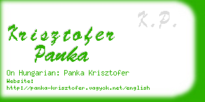 krisztofer panka business card